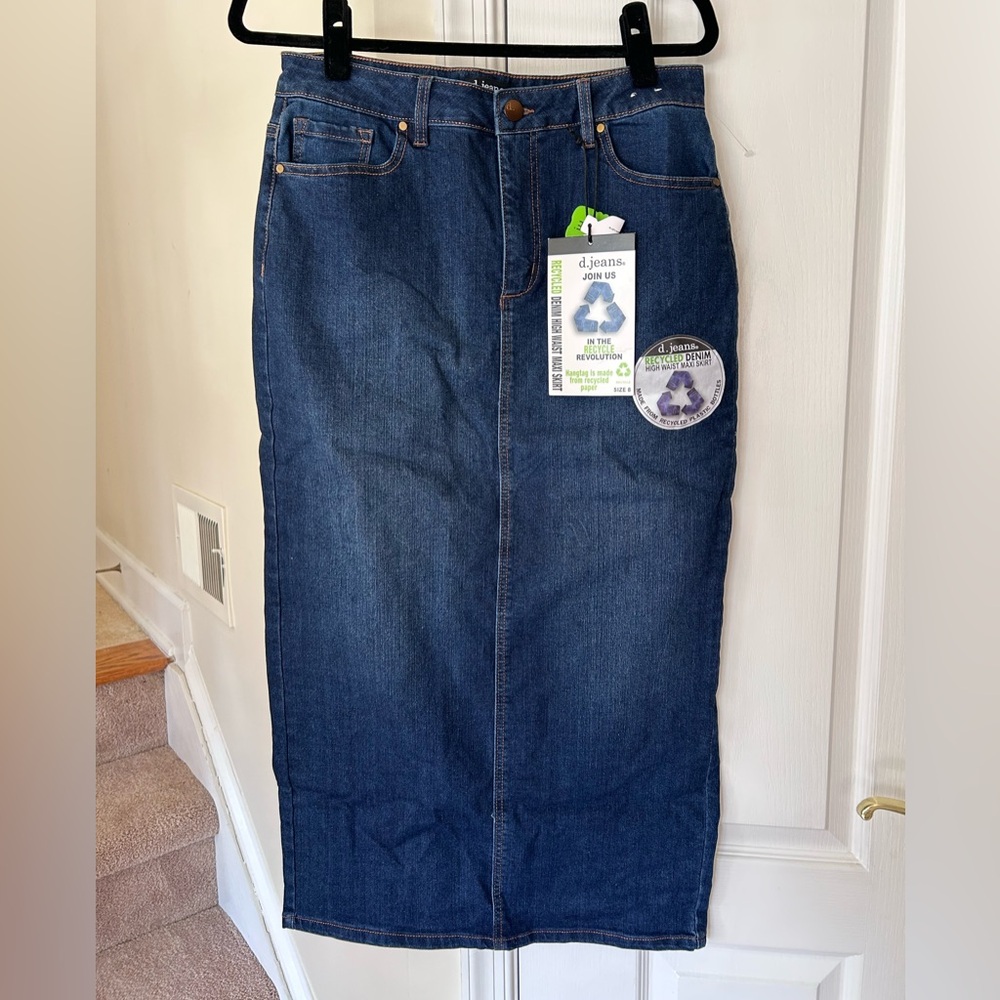 d. jeans Indigo Denim Maxi Skirt
